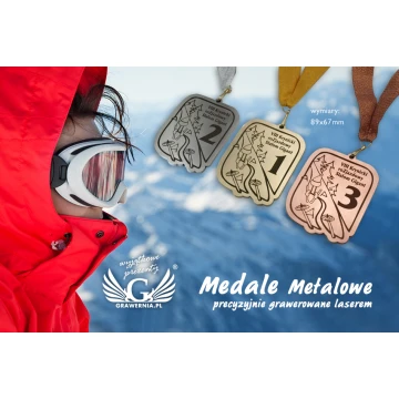 Metal Medals in Three Colors (Brass, Steel, Copper) - Dimensions 89x67mm - MGR090