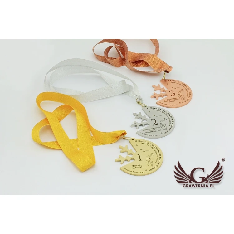 Metal Medals in Three Colors (Brass, Steel, Copper) - Dimensions 81.5x77.5mm - MGR092