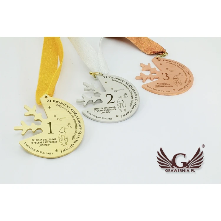 Metal Medals in Three Colors (Brass, Steel, Copper) - Dimensions 81.5x77.5mm - MGR092