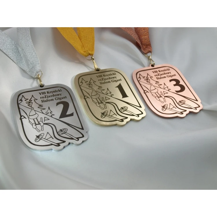 Metal Medals in Three Colors (Brass, Steel, Copper) - Dimensions 89x67mm - MGR090