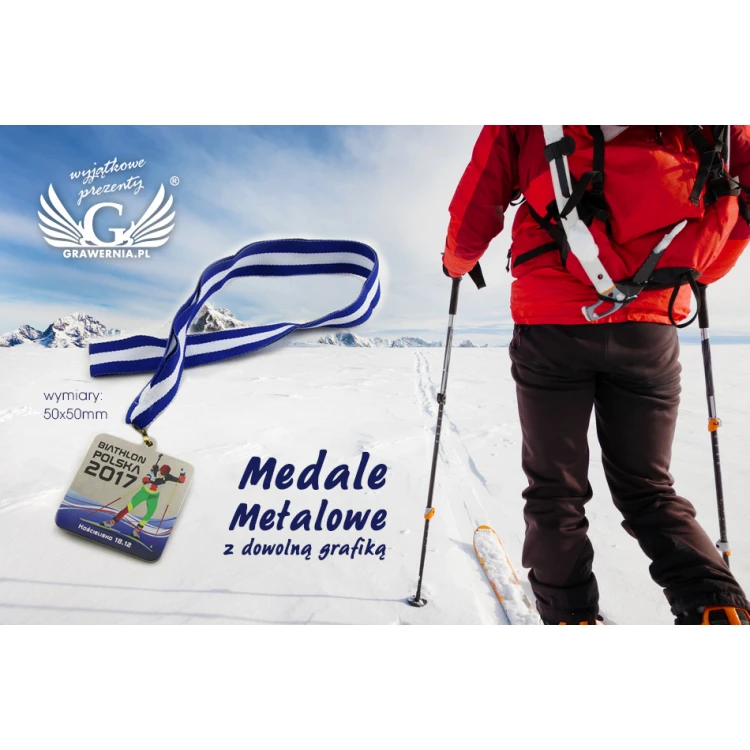 Metal Medals with Custom Graphics - UV Digital Print - Dimensions 50x50mm - MGR019