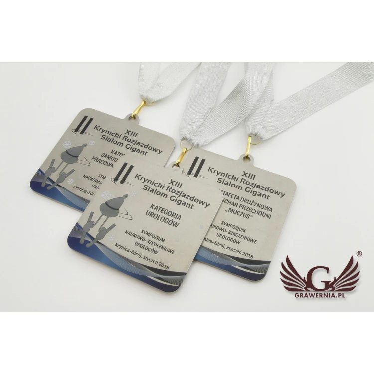 Metal Medals with Custom Graphics - UV Digital Print - Size: 80x80mm - MGR022