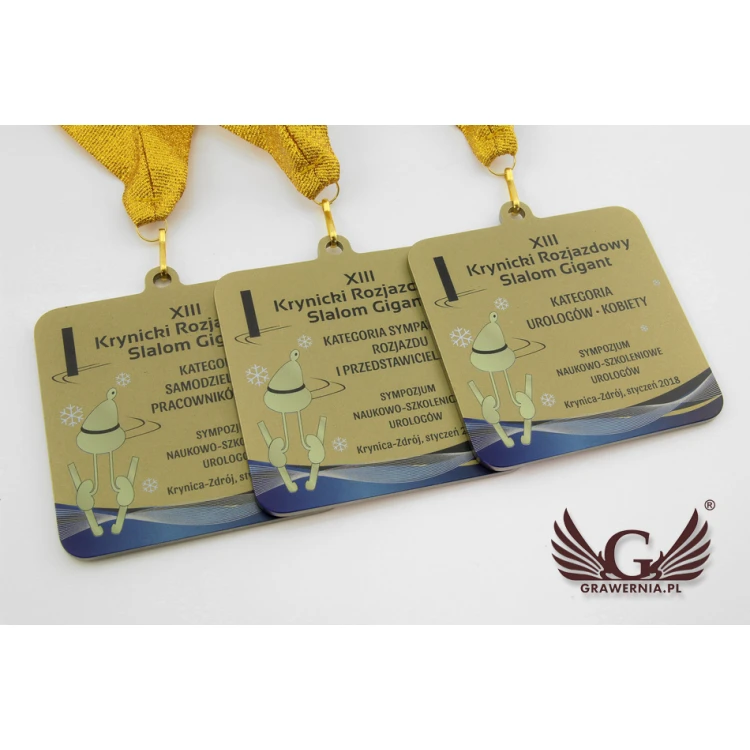 Metal Medals with Custom Graphics - UV Digital Print - Size: 80x80mm - MGR022