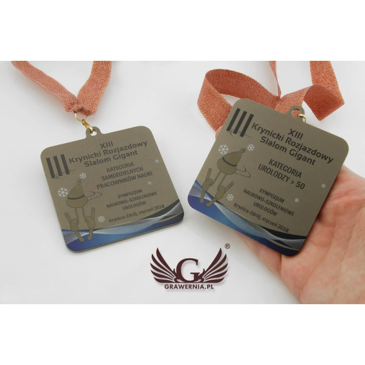 Metal Medals with Custom Graphics - UV Digital Print - Size: 80x80mm - MGR022
