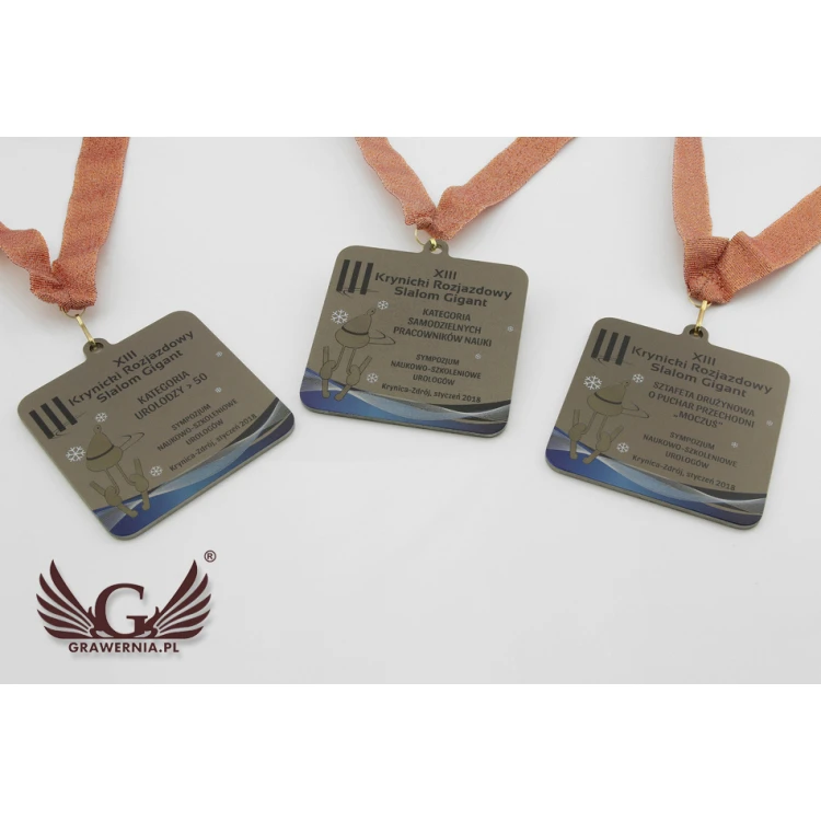 Metal Medals with Custom Graphics - UV Digital Print - Size: 80x80mm - MGR022