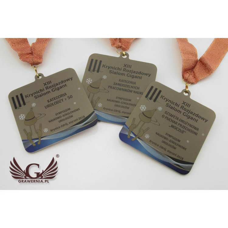 Metal Medals with Custom Graphics - UV Digital Print - Size: 80x80mm - MGR022