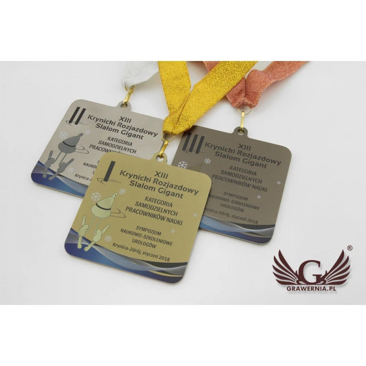 Metal Medals with Custom Graphics - UV Digital Print - Size: 80x80mm - MGR022
