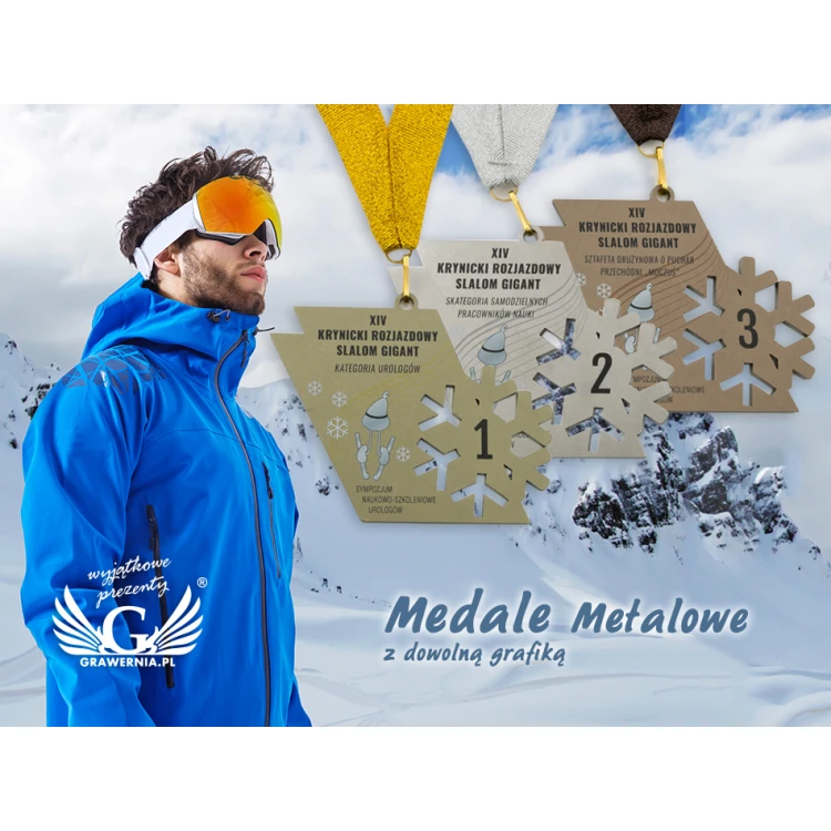 Metal Medals with Custom Graphics - UV Digital Print - Size: 100x44mm - MGR073