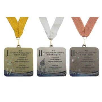 Metal Medals with Custom Graphics - UV Digital Print - Size: 80x80mm - MGR022