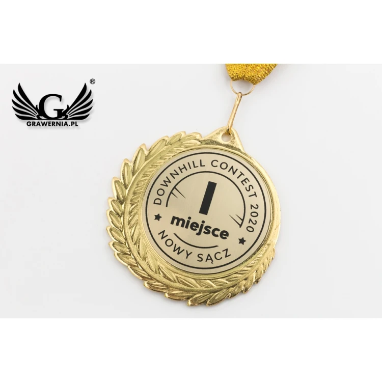 Metal Medal with Engraved Emblem - Diameter 70mm - MMC7010
