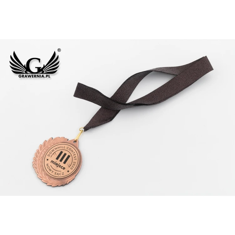 Metal Medal with Engraved Emblem - Diameter 70mm - MMC7010