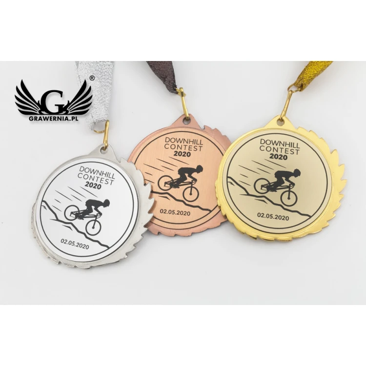 Metal Medal with Engraved Emblem - Diameter 70mm - MMC7010
