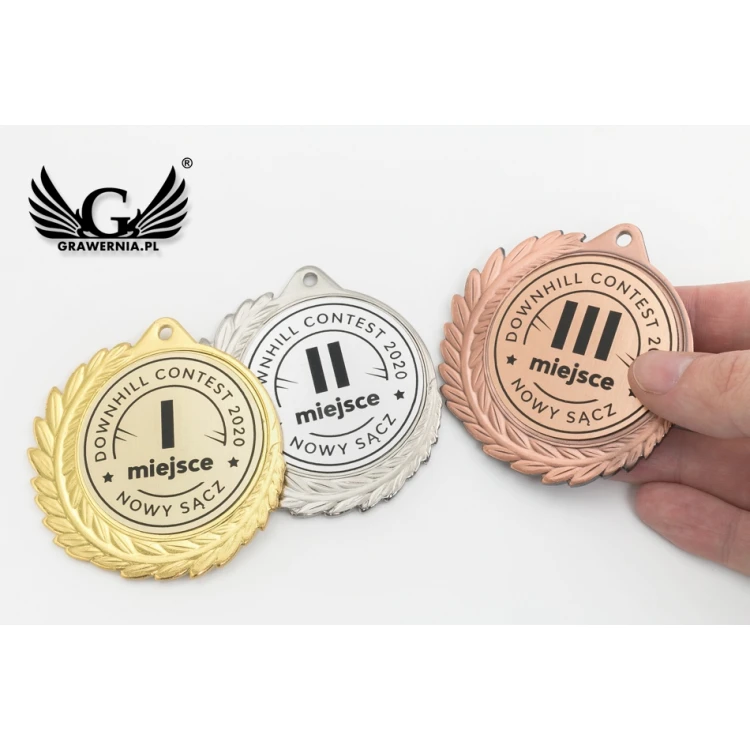 Metal Medal with Engraved Emblem - Diameter 70mm - MMC7010