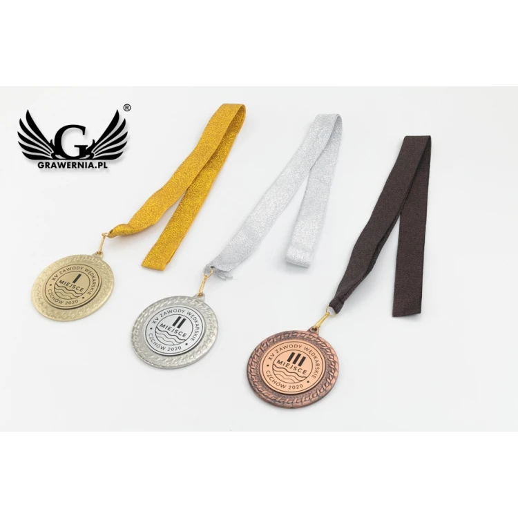 Metal Medals with Engraved Emblem - Diameter 70mm - MMC2072