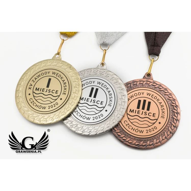 Metal Medals with Engraved Emblem - Diameter 70mm - MMC2072