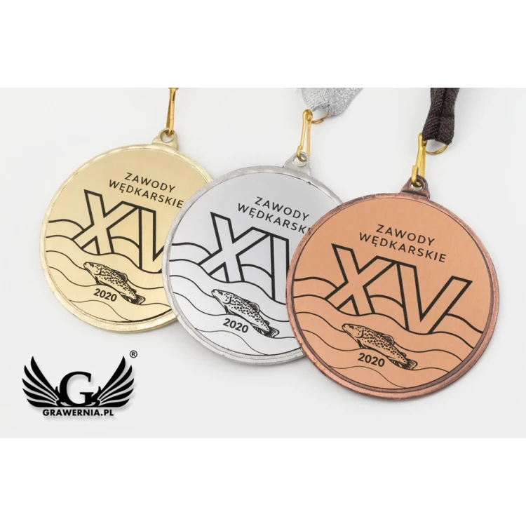 Metal Medals with Engraved Emblem - Diameter 70mm - MMC2072