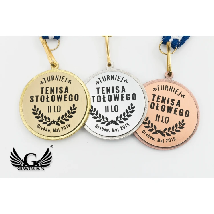 Metal Medals with Engraved Emblem - Diameter 40mm - MMC1040