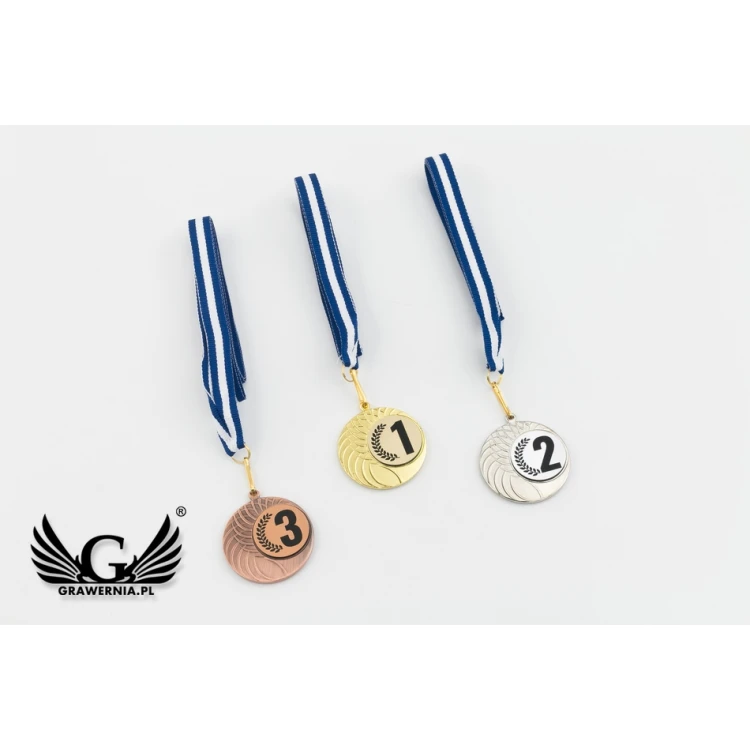 Metal Medals with Engraved Emblem - Diameter 40mm - MMC1040