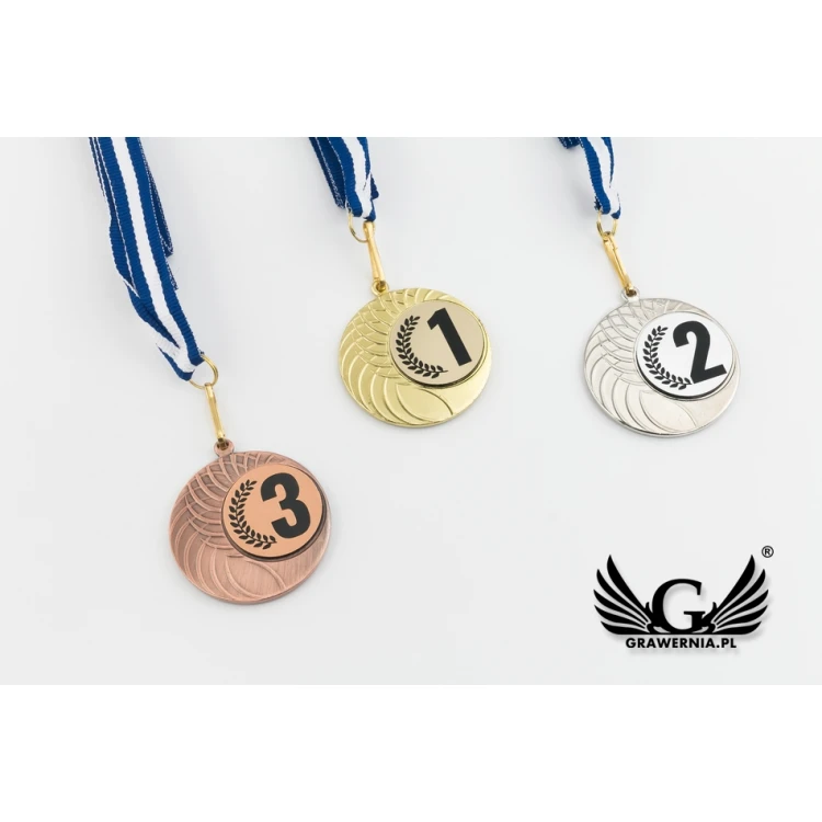 Metal Medals with Engraved Emblem - Diameter 40mm - MMC1040