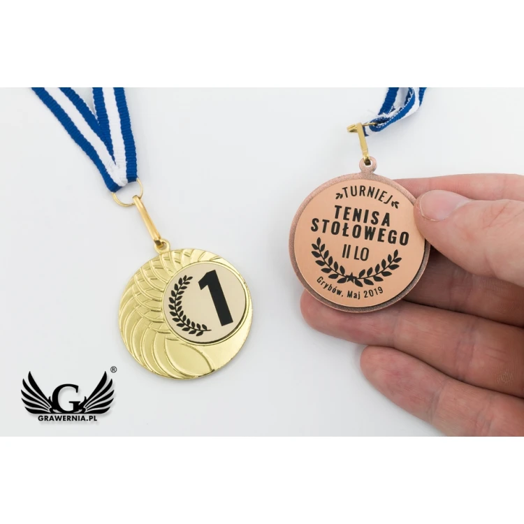 Metal Medals with Engraved Emblem - Diameter 40mm - MMC1040