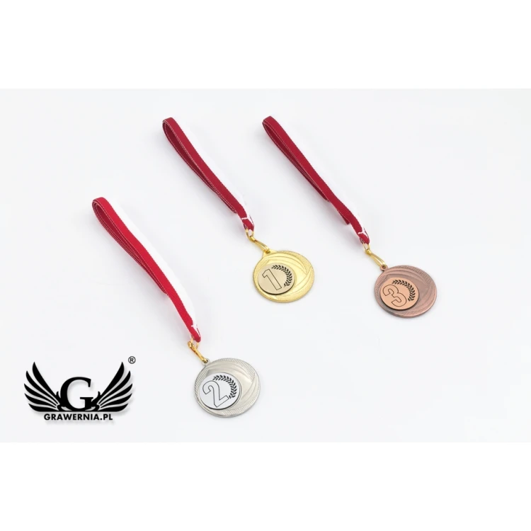 Metal Medals with Engraved Emblem - Diameter 40mm - MMC9040