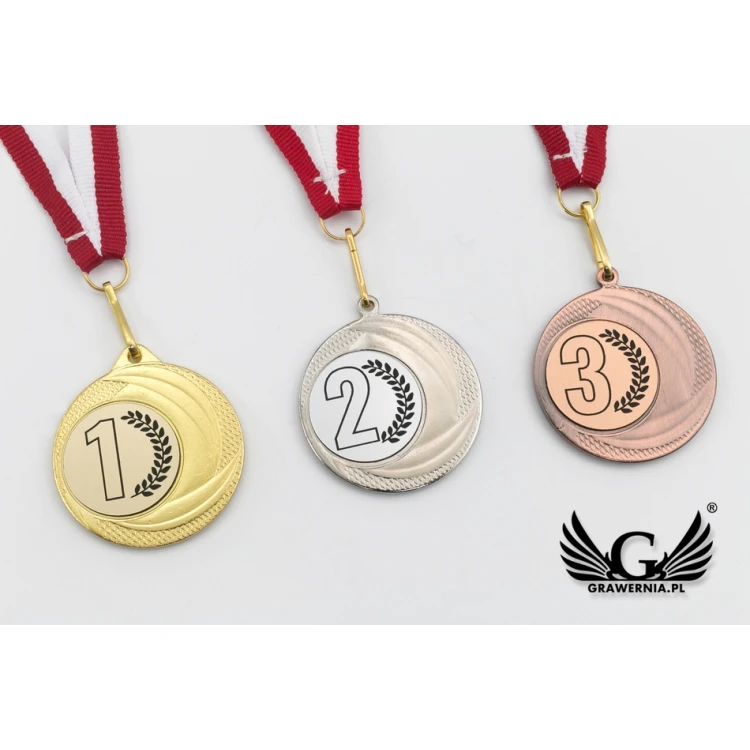 Metal Medals with Engraved Emblem - Diameter 40mm - MMC9040