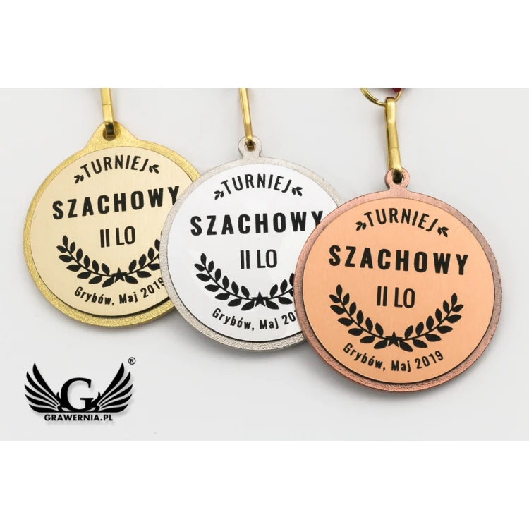 Metal Medals with Engraved Emblem - Diameter 40mm - MMC9040
