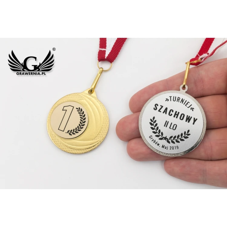Metal Medals with Engraved Emblem - Diameter 40mm - MMC9040