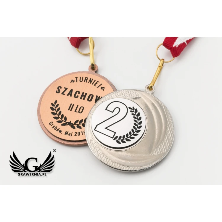 Metal Medals with Engraved Emblem - Diameter 40mm - MMC9040