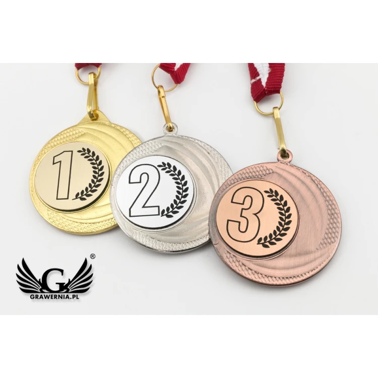 Metal Medals with Engraved Emblem - Diameter 40mm - MMC9040