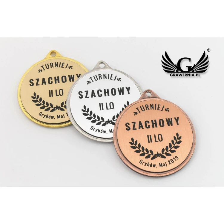 Metal Medals with Engraved Emblem - Diameter 40mm - ME0040