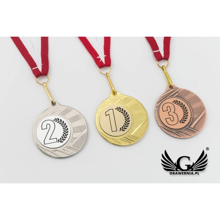 Metal Medals with Engraved Emblem - Diameter 40mm - ME0040
