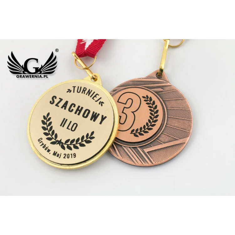 Metal Medals with Engraved Emblem - Diameter 40mm - ME0040