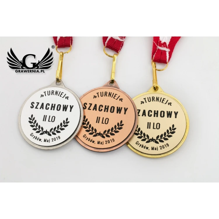 Metal Medals with Engraved Emblem - Diameter 40mm - ME0040