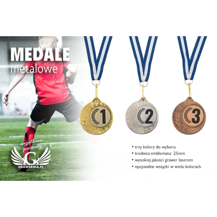 Metal Medals with Engraved Emblem - Diameter 40mm - ME0240