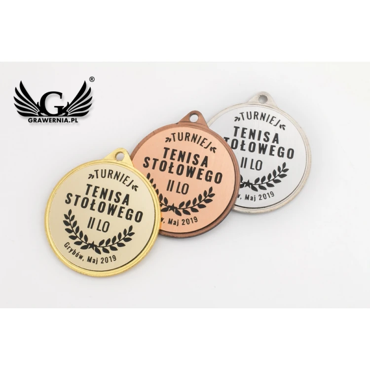 Metal Medals with Engraved Emblem - Diameter 40mm - ME0240
