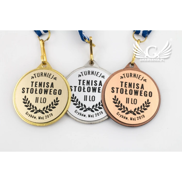 Metal Medals with Engraved Emblem - Diameter 40mm - ME0240