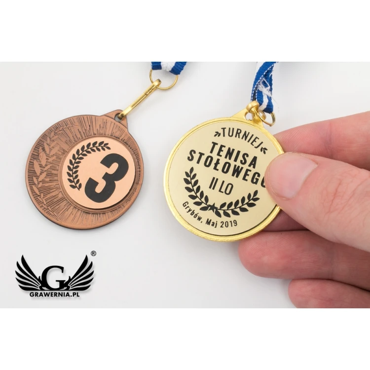Metal Medals with Engraved Emblem - Diameter 40mm - ME0240
