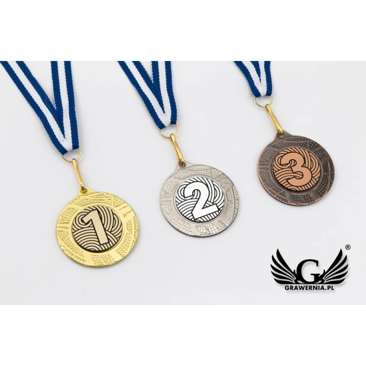 Metal Medals with Engraved Emblem - Diameter 40mm - ME0140