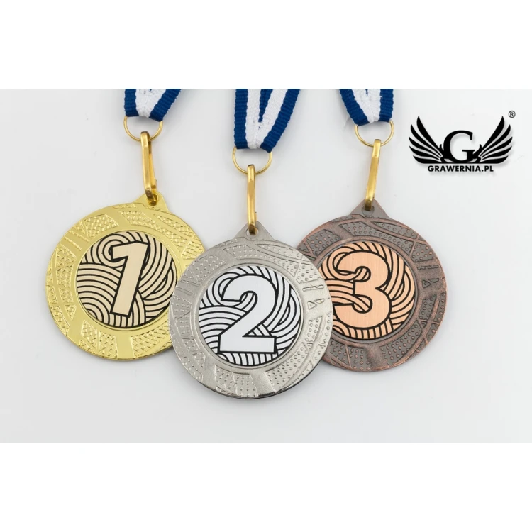 Metal Medals with Engraved Emblem - Diameter 40mm - ME0140