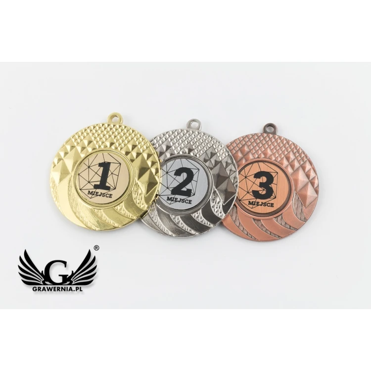 Metal Medals with Engraved Emblem - Diameter 50mm - MMC0150