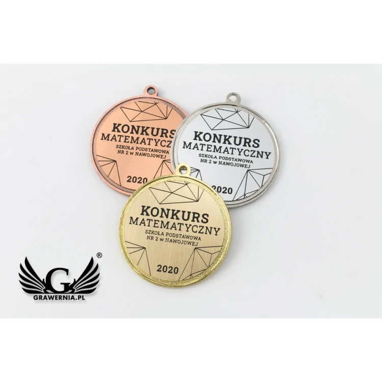 Metal Medals with Engraved Emblem - Diameter 50mm - MMC0150