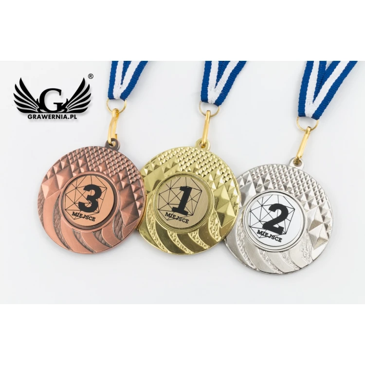Metal Medals with Engraved Emblem - Diameter 50mm - MMC0150