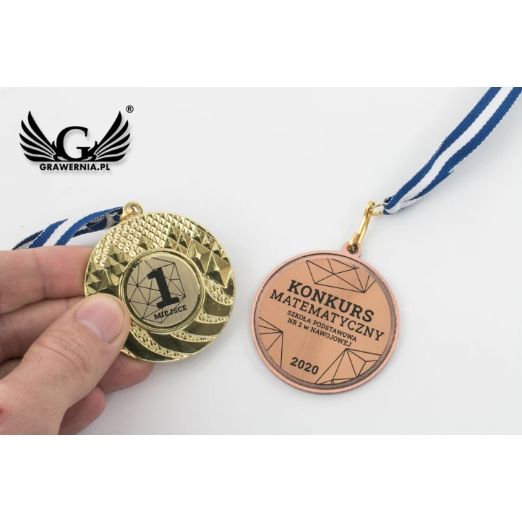 Metal Medals with Engraved Emblem - Diameter 50mm - MMC0150