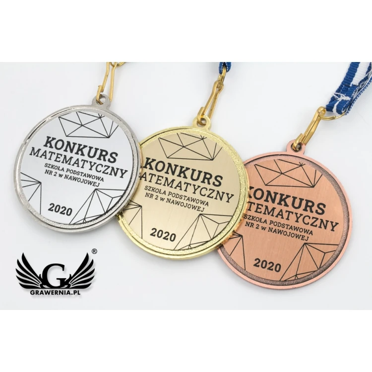 Metal Medals with Engraved Emblem - Diameter 50mm - MMC0150