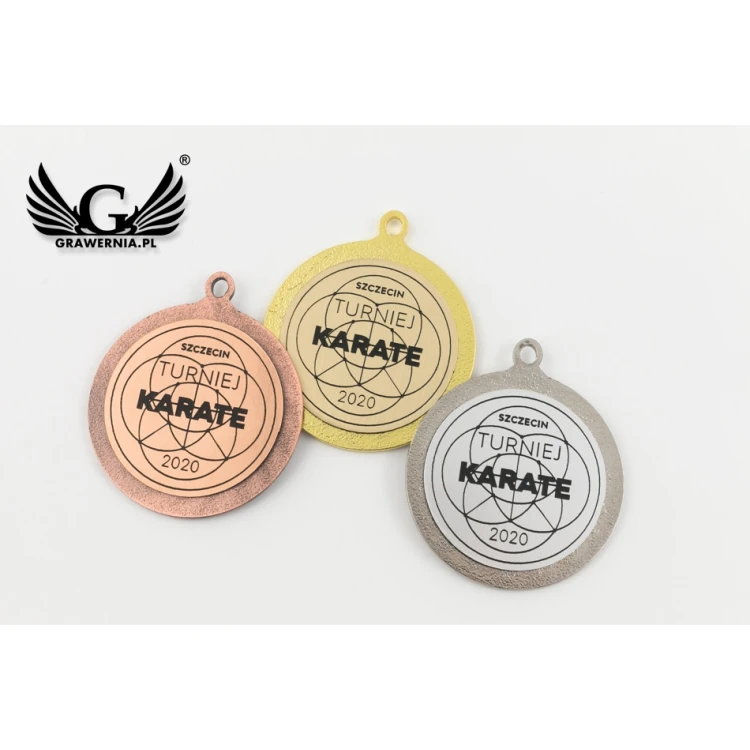 Metal Medals with Engraved Emblem - Diameter 45mm - MMC3045