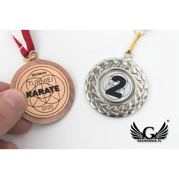 Metal Medals with Engraved Emblem - Diameter 45mm - MMC3045