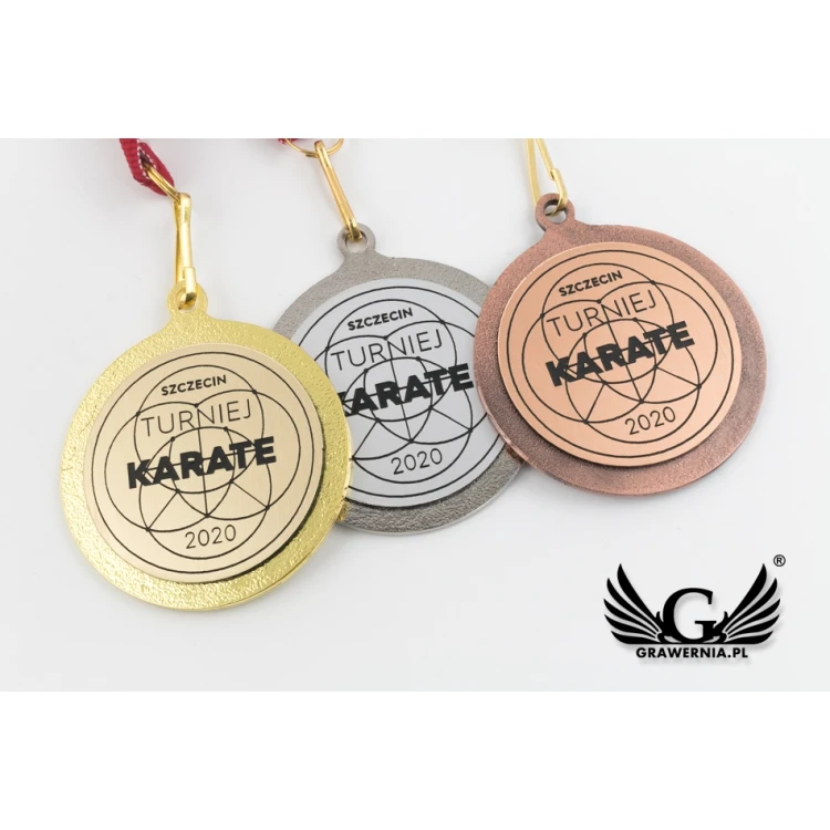 Metal Medals with Engraved Emblem - Diameter 45mm - MMC3045