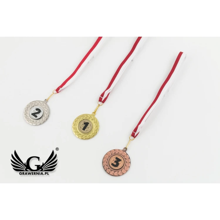Metal Medals with Engraved Emblem - Diameter 45mm - MMC3045