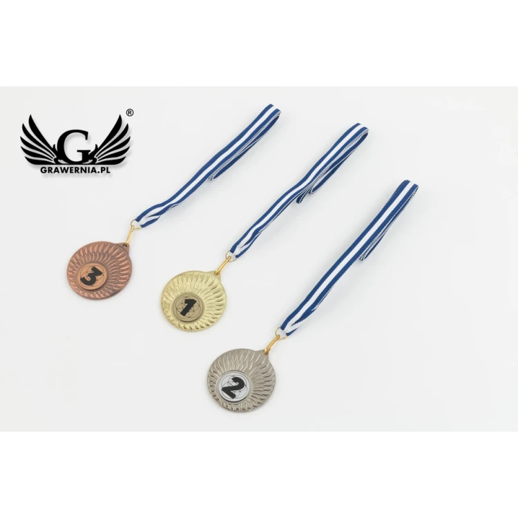 Metal Medals with Engraved Emblem - Diameter 50mm - MMC24050